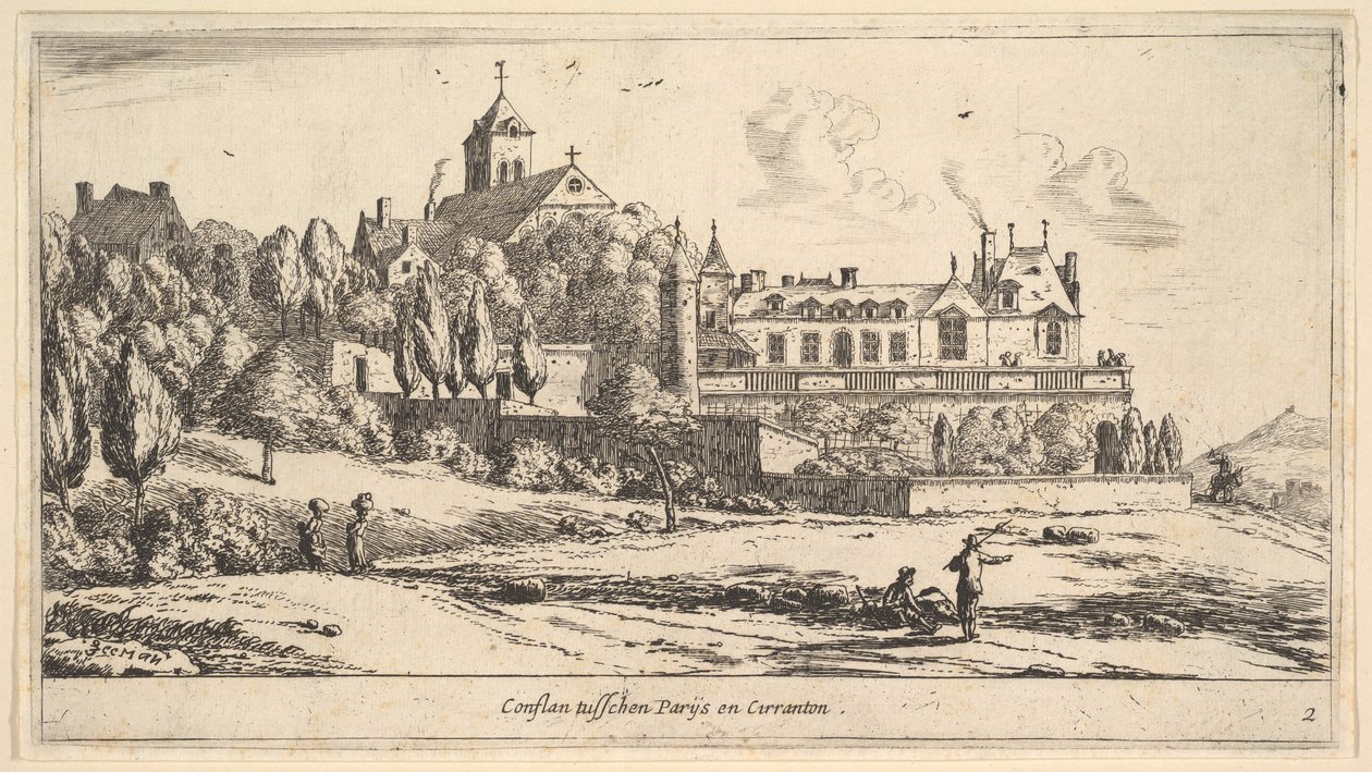 Veduta di Conflans, XVII secolo da Reinier Zeeman