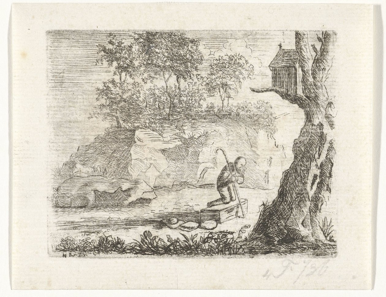 Pellegrino in preghiera da Reinierus Albertus Ludovicus baron van Isendoorn à Blois