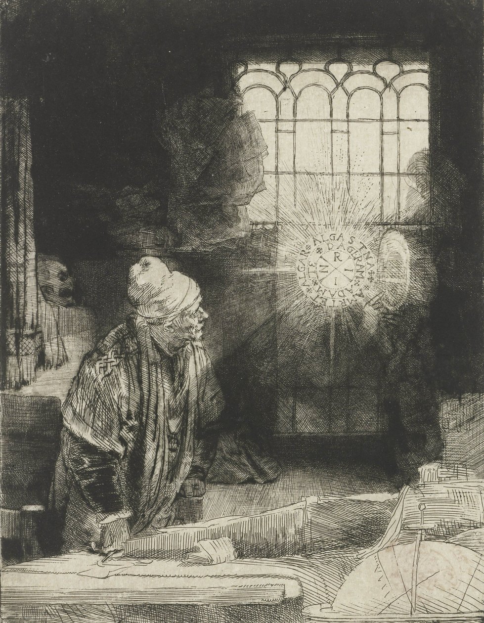 Uno studioso nel suo studio da Rembrandt van Rijn