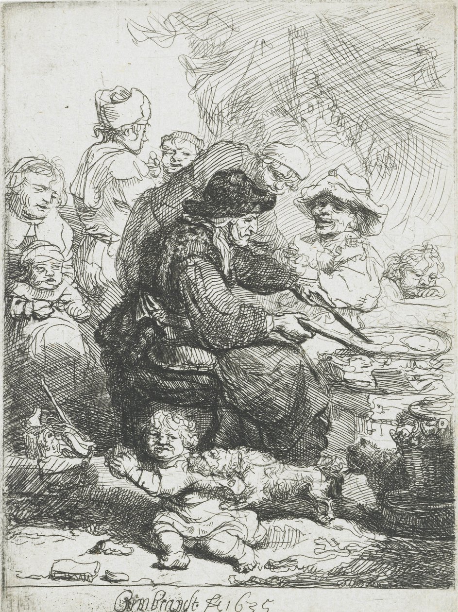 Il fabbricante di frittelle, 1635 da Rembrandt van Rijn