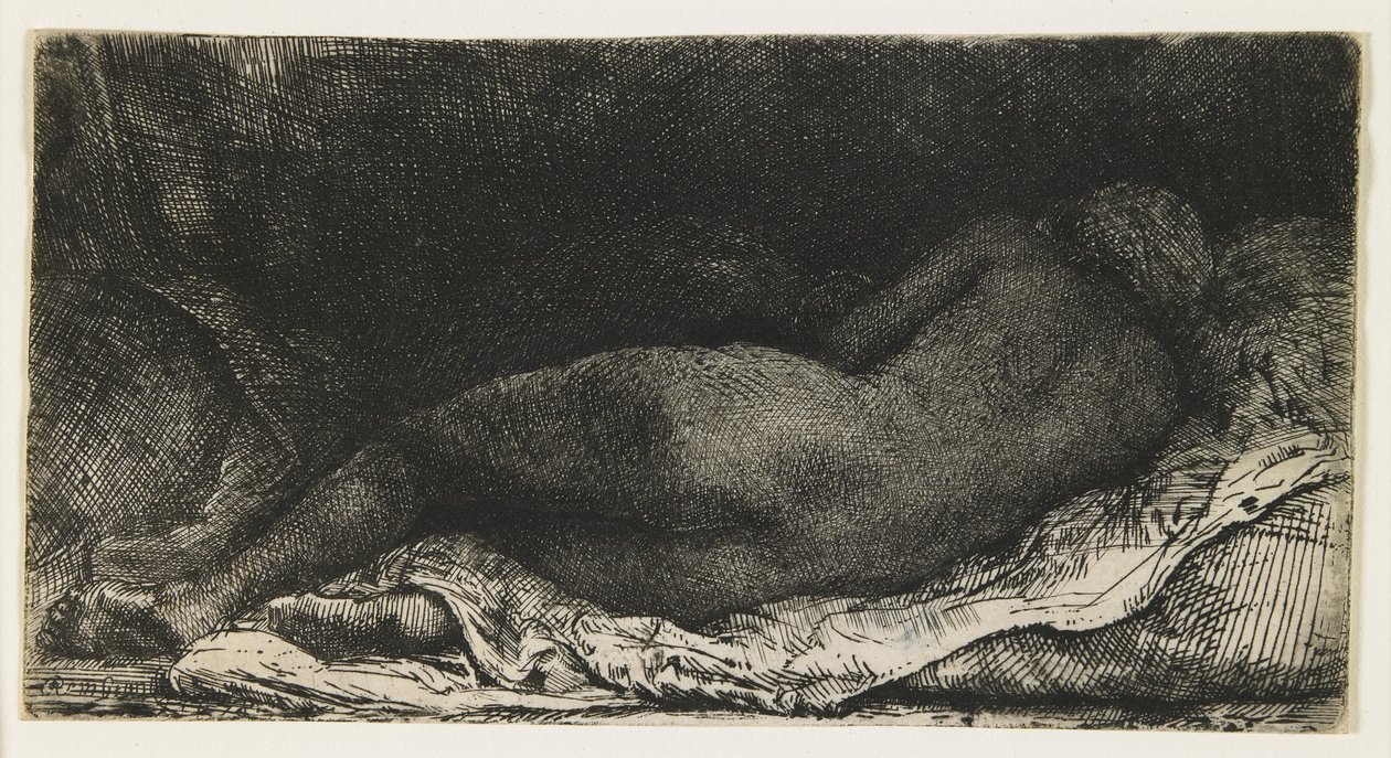 Negressa sdraiata, 1658 da Rembrandt van Rijn