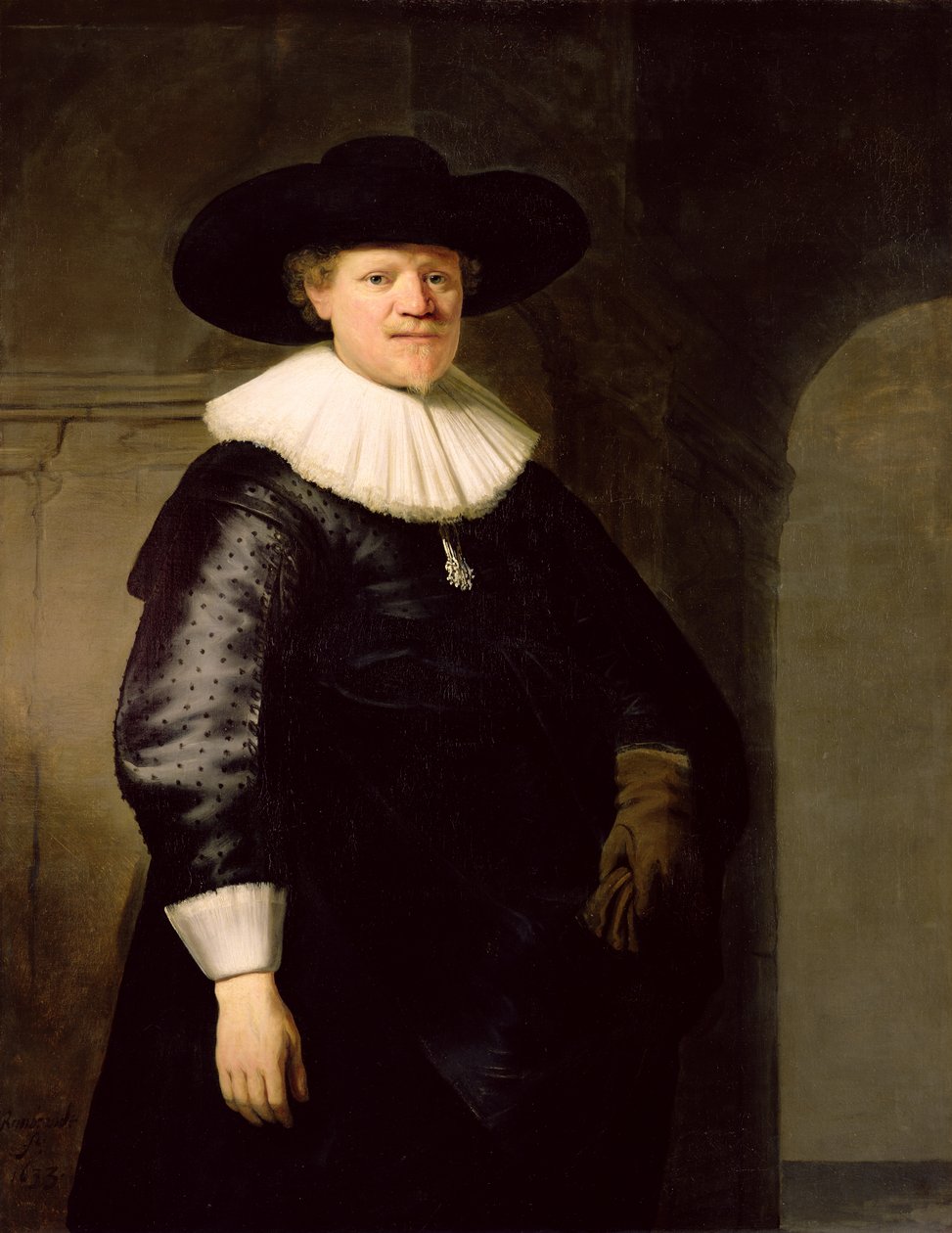 Ritratto di un uomo, possibilmente il poeta Jan Harmensz. Krul (1602-1646), 1633 da Rembrandt van Rijn