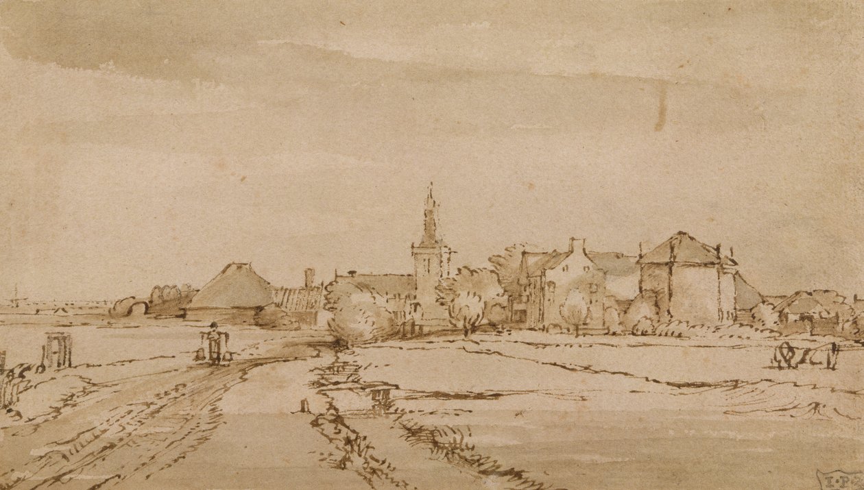 Veduta di Diemen, c.1650-52 da Rembrandt van Rijn