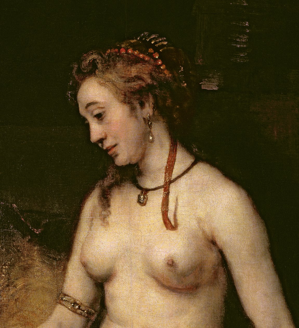 Betsabea al bagno, 1654 (dettaglio) da Rembrandt van Rijn