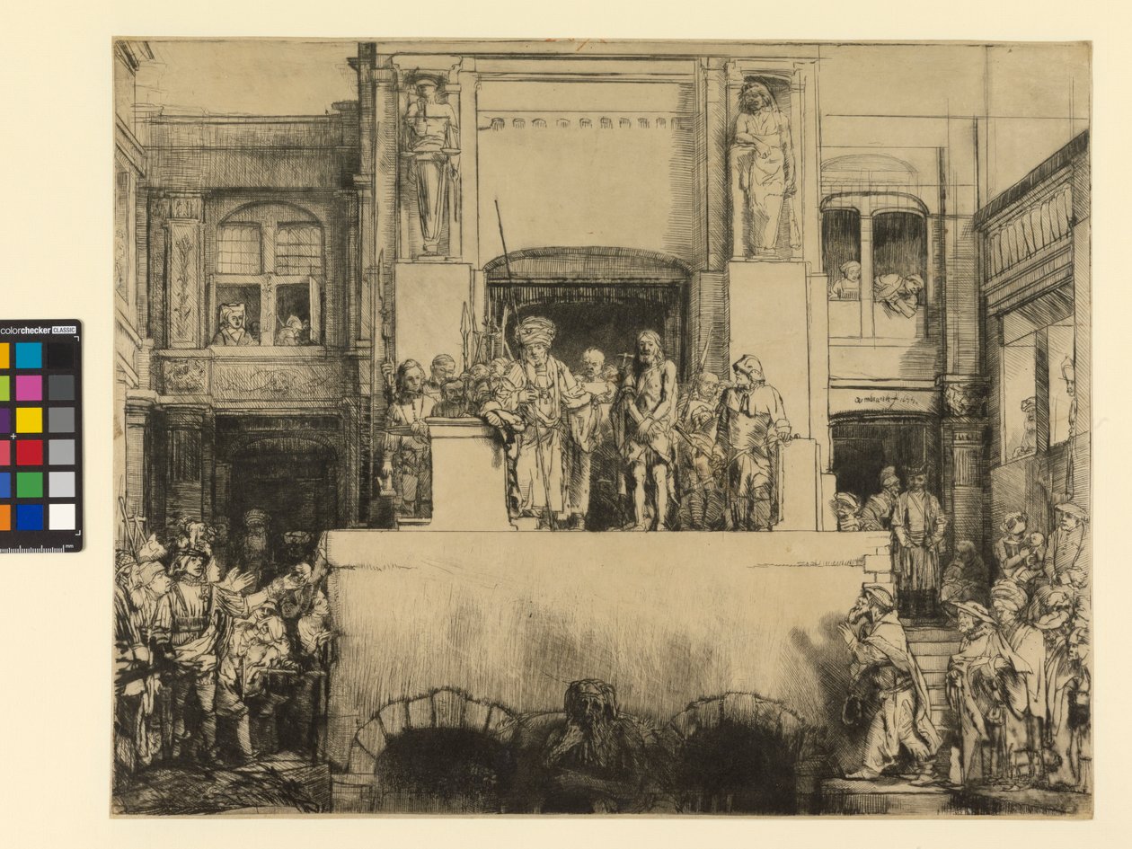 Cristo Presentato al Popolo, 1655 da Rembrandt van Rijn