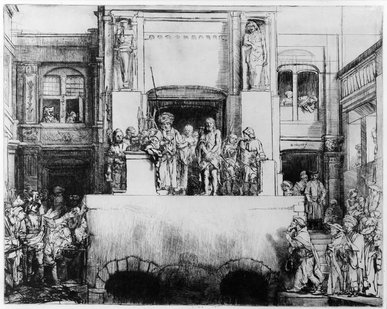 Cristo Presentato al Popolo, 1655 da Rembrandt van Rijn