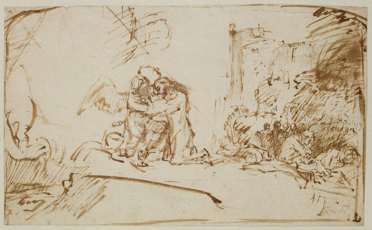 Cristo sul Monte degli Ulivi da Rembrandt van Rijn
