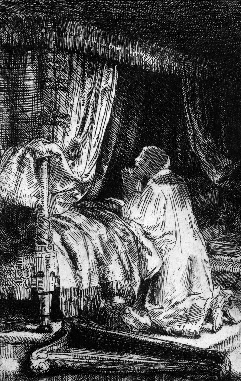 Re Davide in preghiera da Rembrandt van Rijn