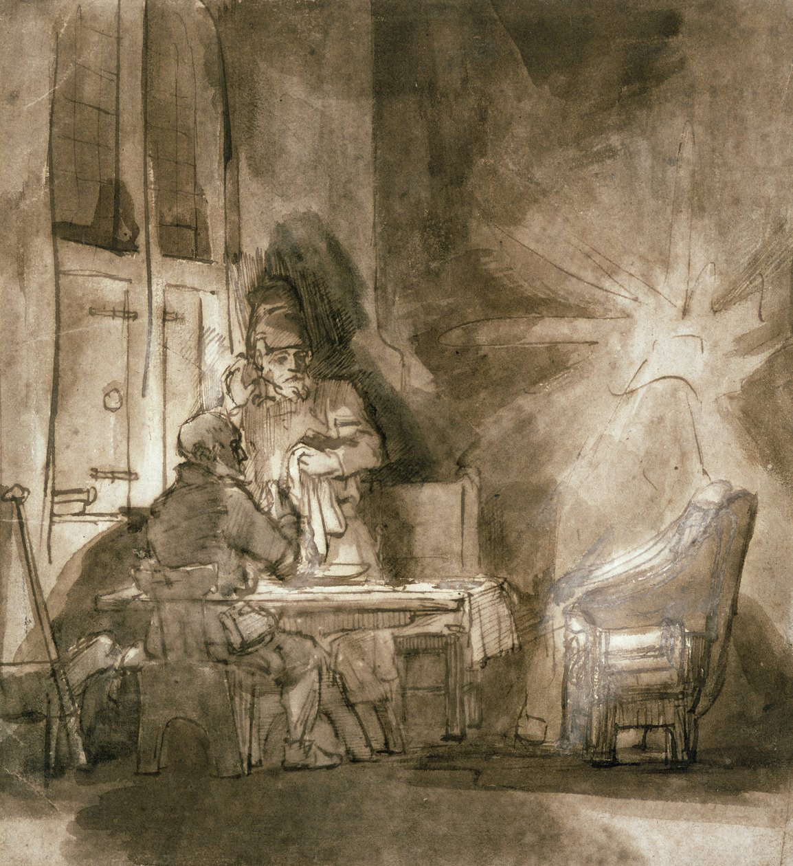 No.2139 Cena a Emmaus, c.1648-9 da Rembrandt van Rijn
