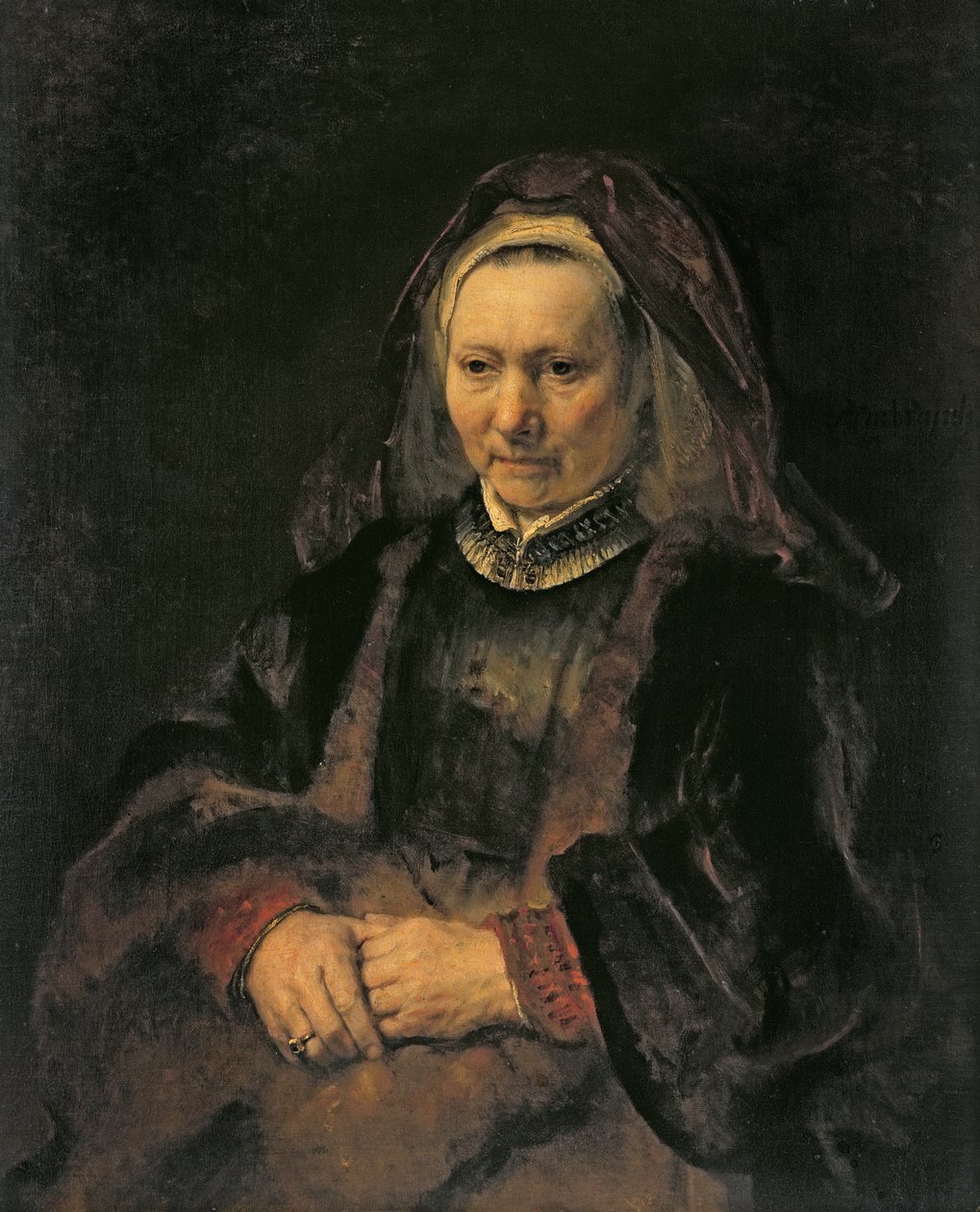 Ritratto di una donna anziana, c. 1650 da Rembrandt van Rijn