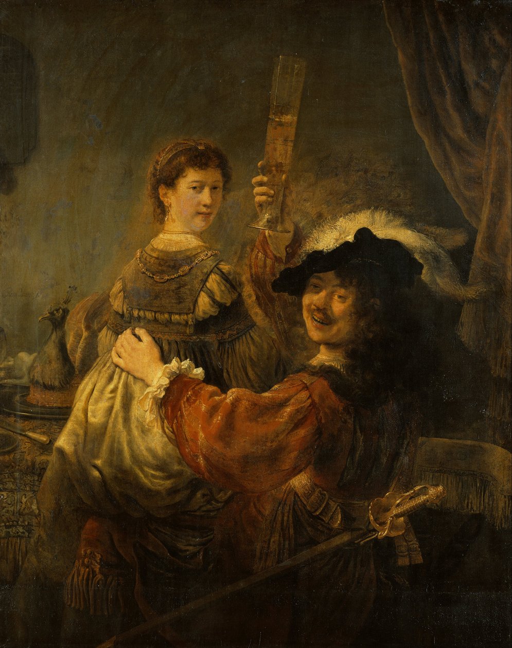 Rembrandt e Saskia nella scena del figliol prodigo da Rembrandt van Rijn