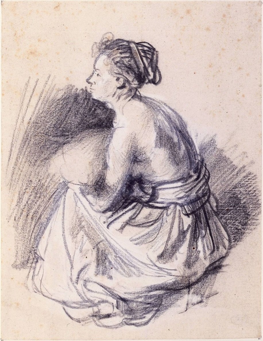 Donna seduta, nuda fino alla vita da Rembrandt van Rijn