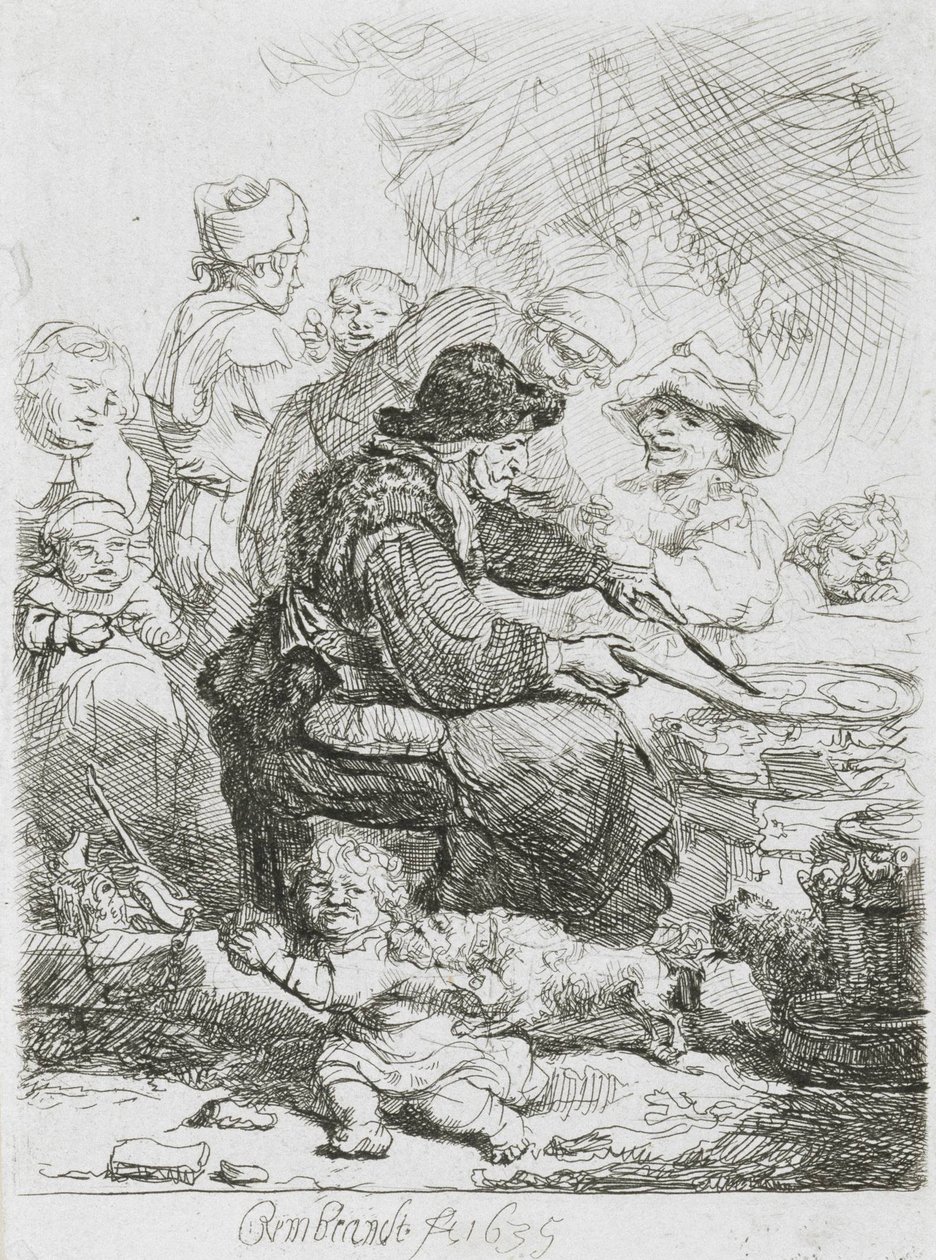 La donna delle frittelle da Rembrandt van Rijn