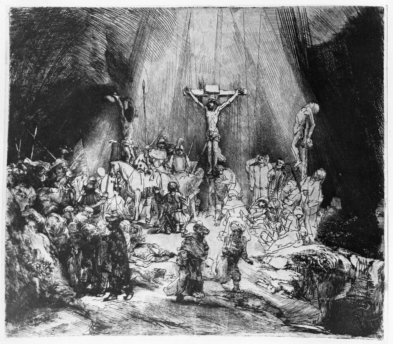 Le Tre Croci, 1653 da Rembrandt van Rijn