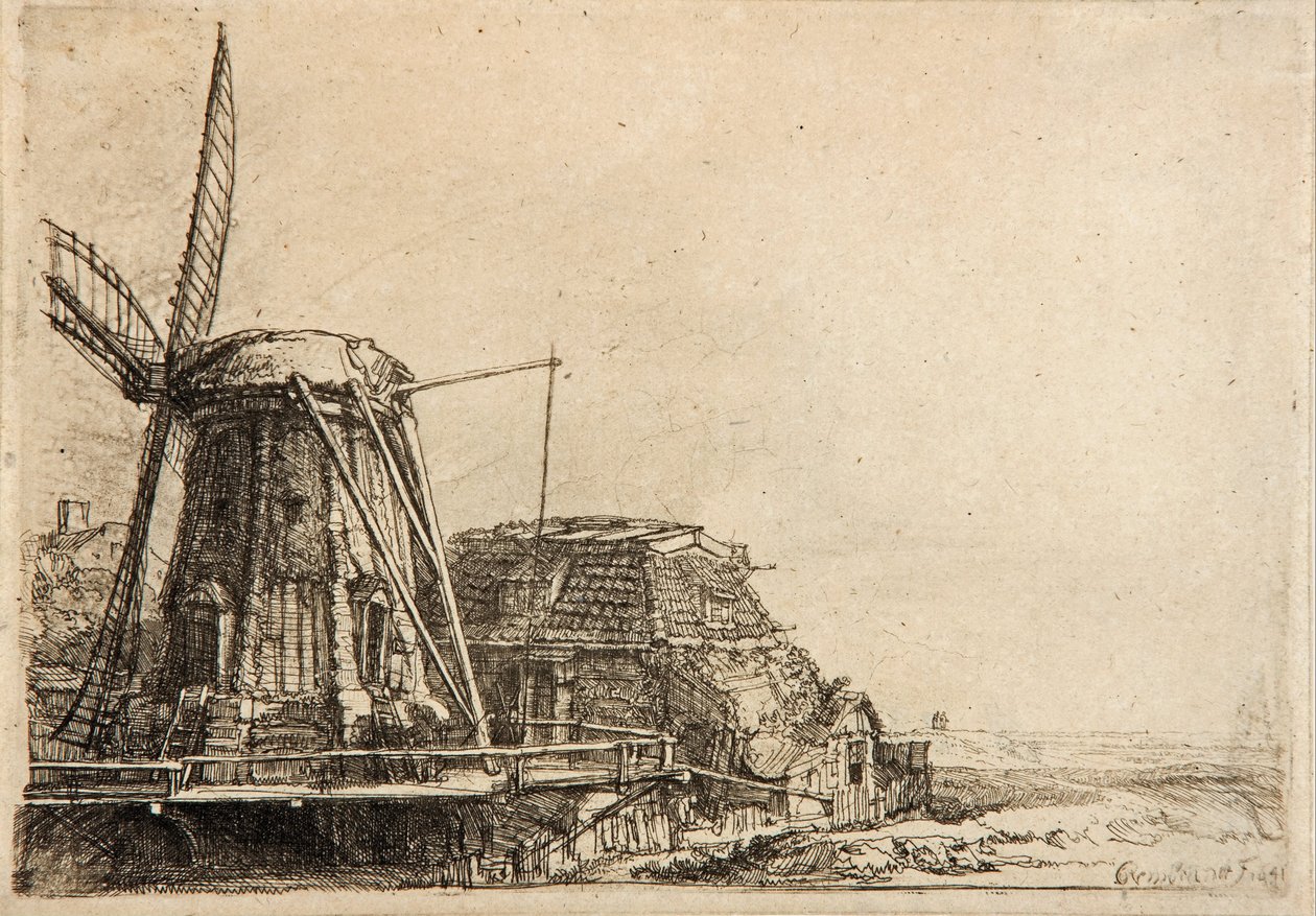 Il mulino a vento da Rembrandt van Rijn