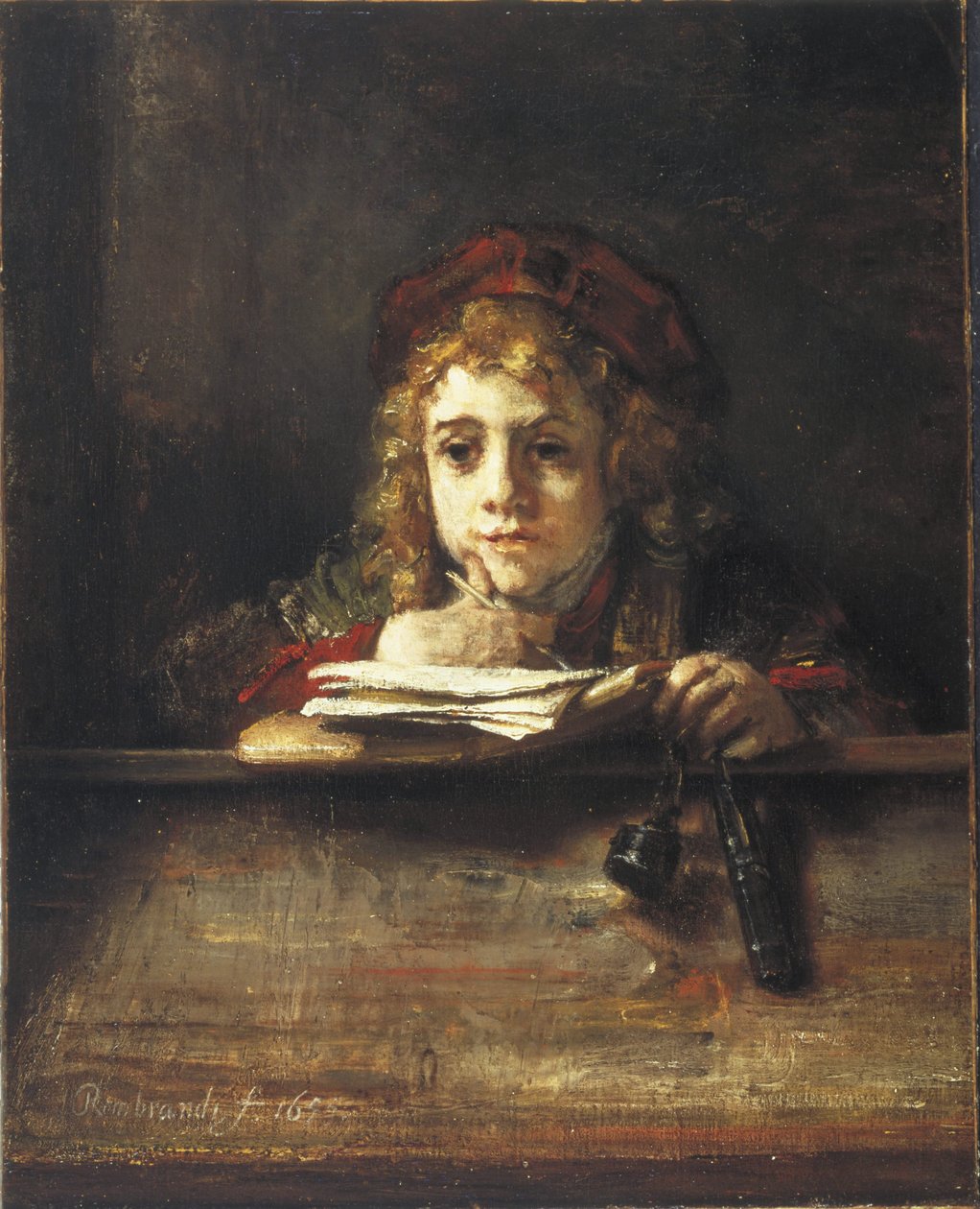 Tito alla sua scrivania da Rembrandt van Rijn