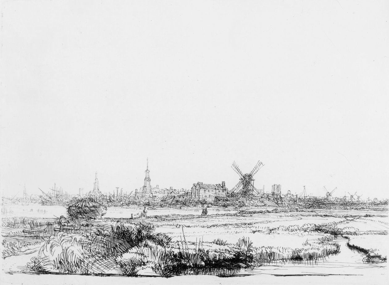 Veduta di Amsterdam da Rembrandt van Rijn