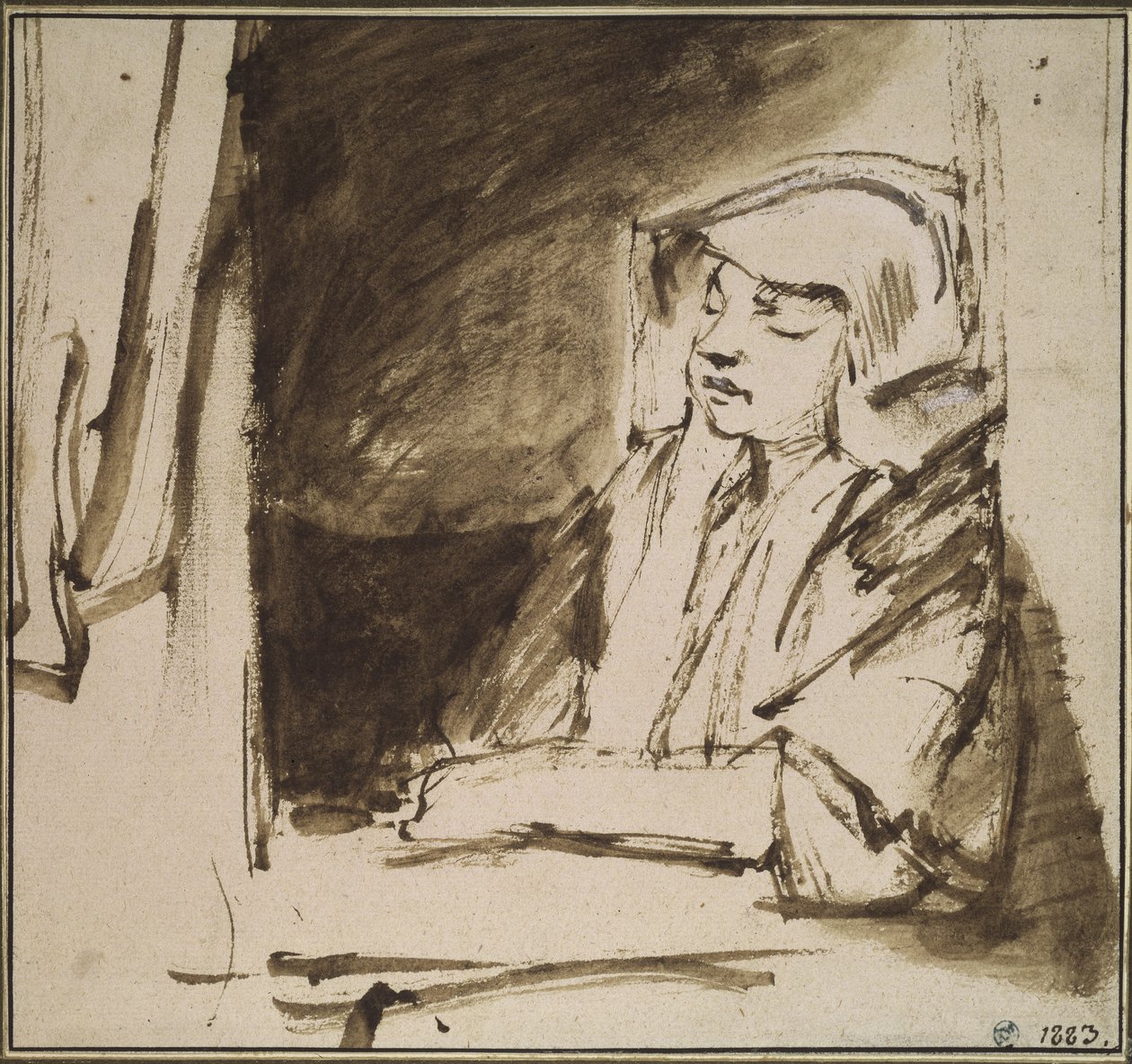 Donna alla finestra da Rembrandt van Rijn