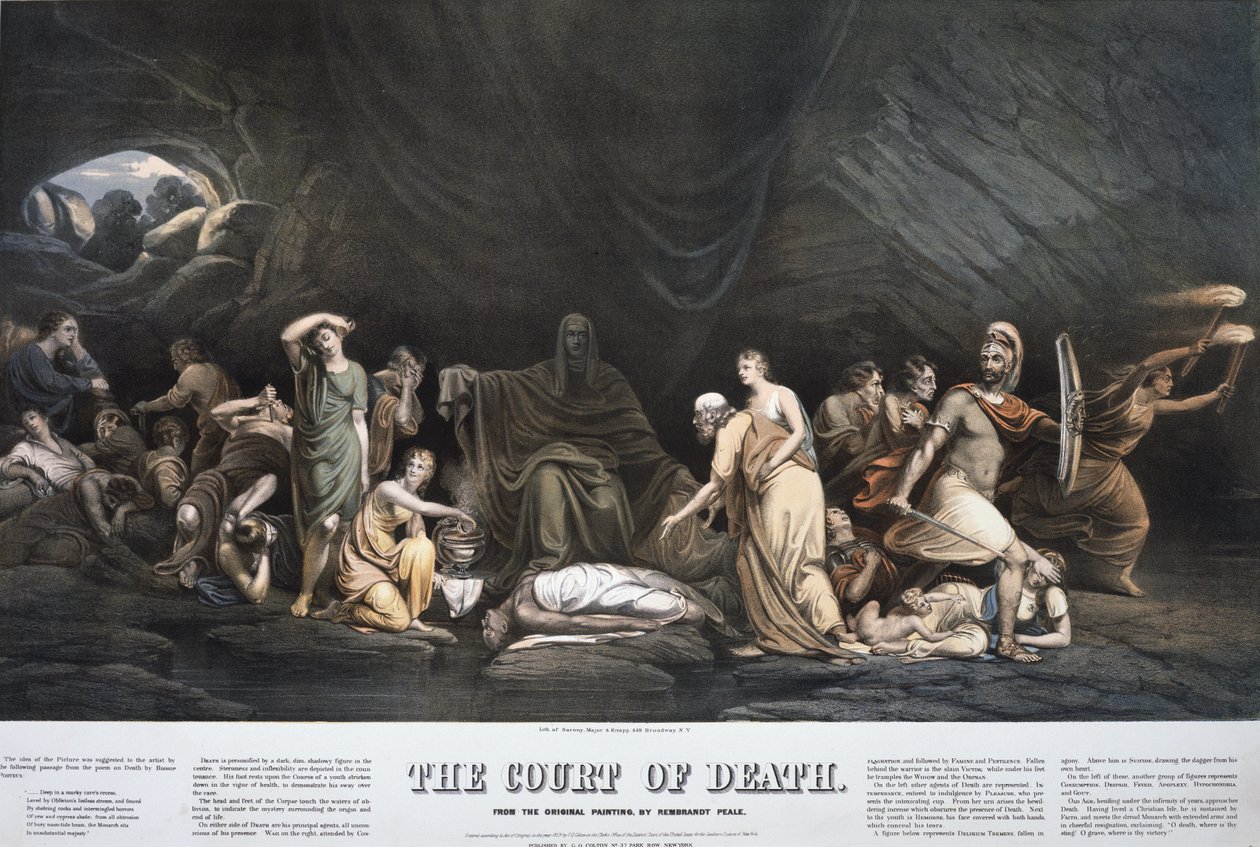 La corte della morte da Rembrandt (after) Peale