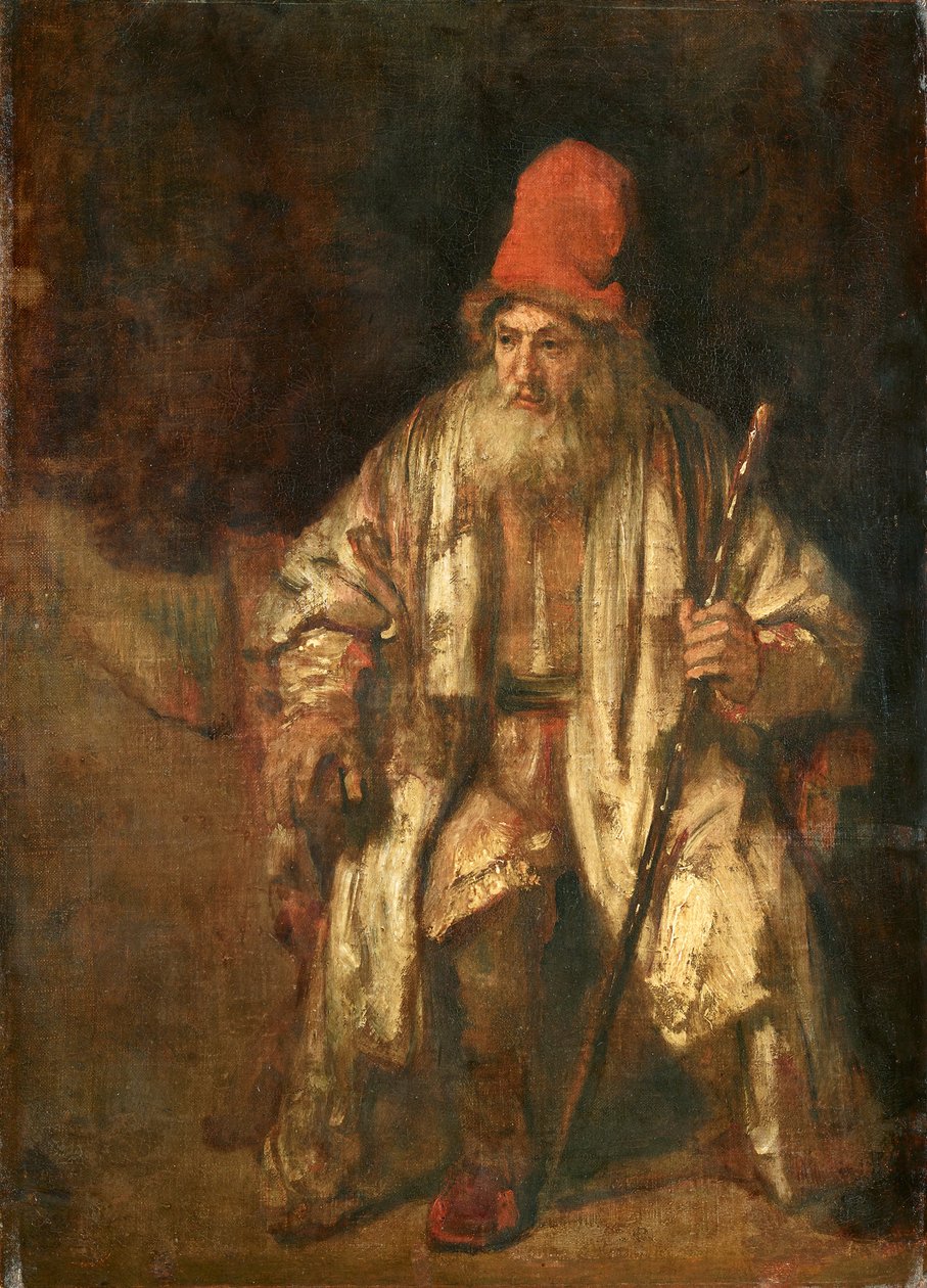 Vecchio con berretto rosso da Rembrandt