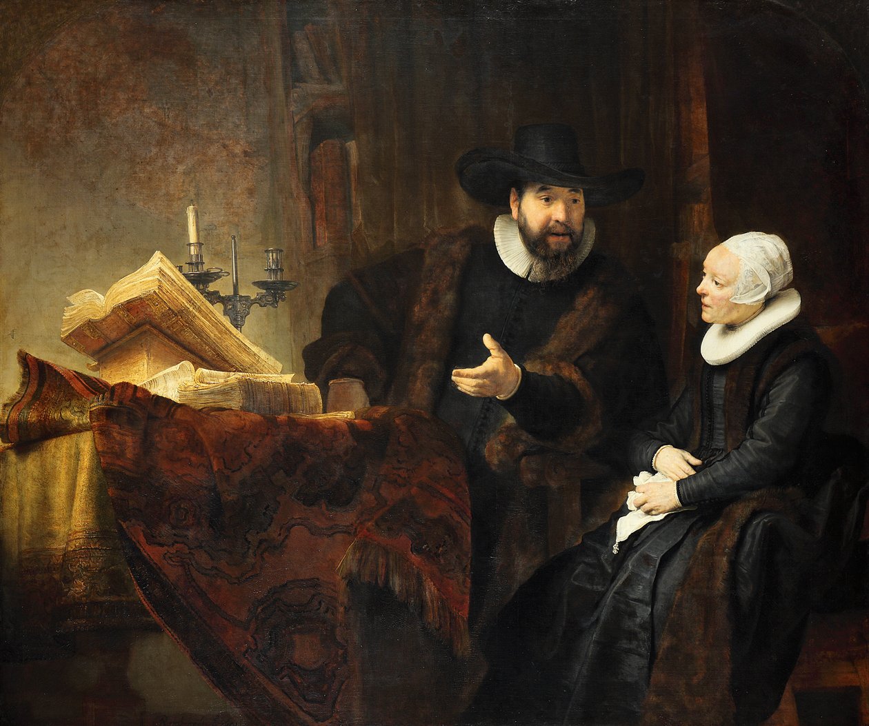 Il predicatore mennonita Cornelis Claesz Anslo (1592-1646) e sua moglie Aeltje Gerritsdr Schouten da Rembrandt