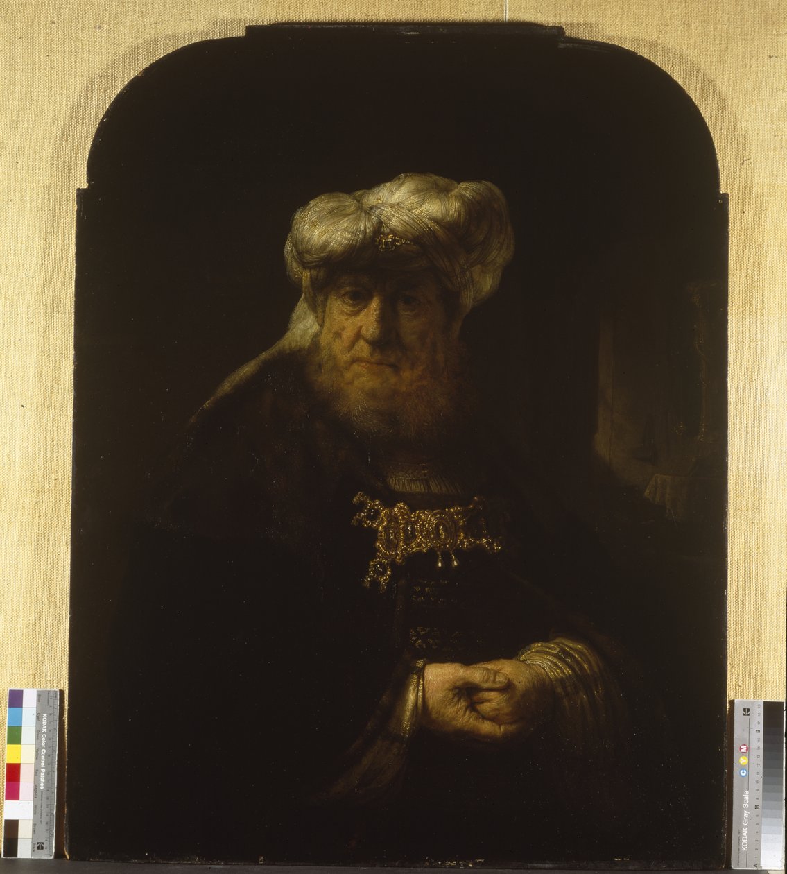 Un uomo in costume orientale, circa 1639 da Rembrandt Harmensz. van Rijn