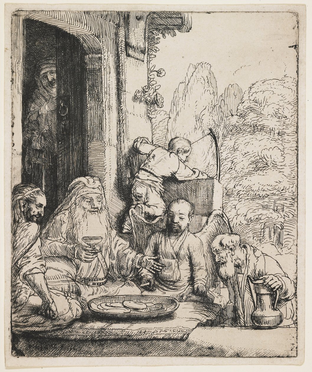 Abramo che ospita gli angeli da Rembrandt van Rijn