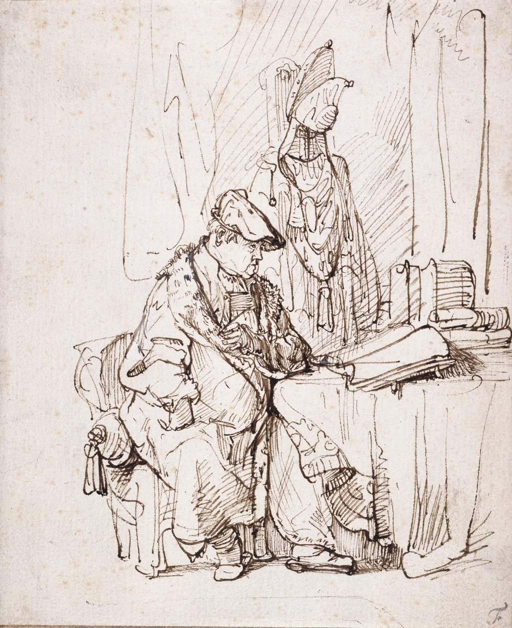 Un attore nel suo camerino da Rembrandt Harmensz. van Rijn