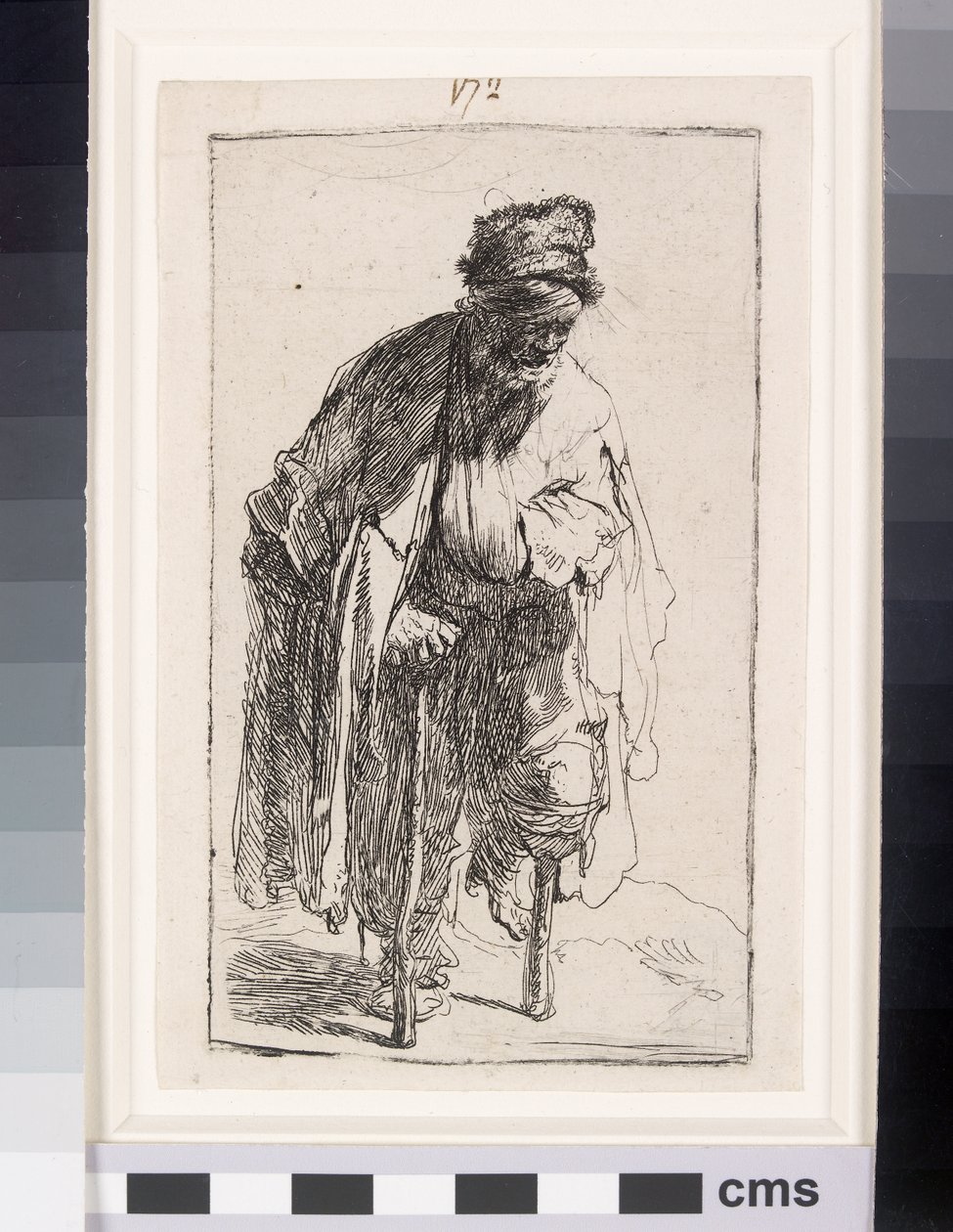 Mendicante con una gamba di legno, c.1630 da Rembrandt van Rijn