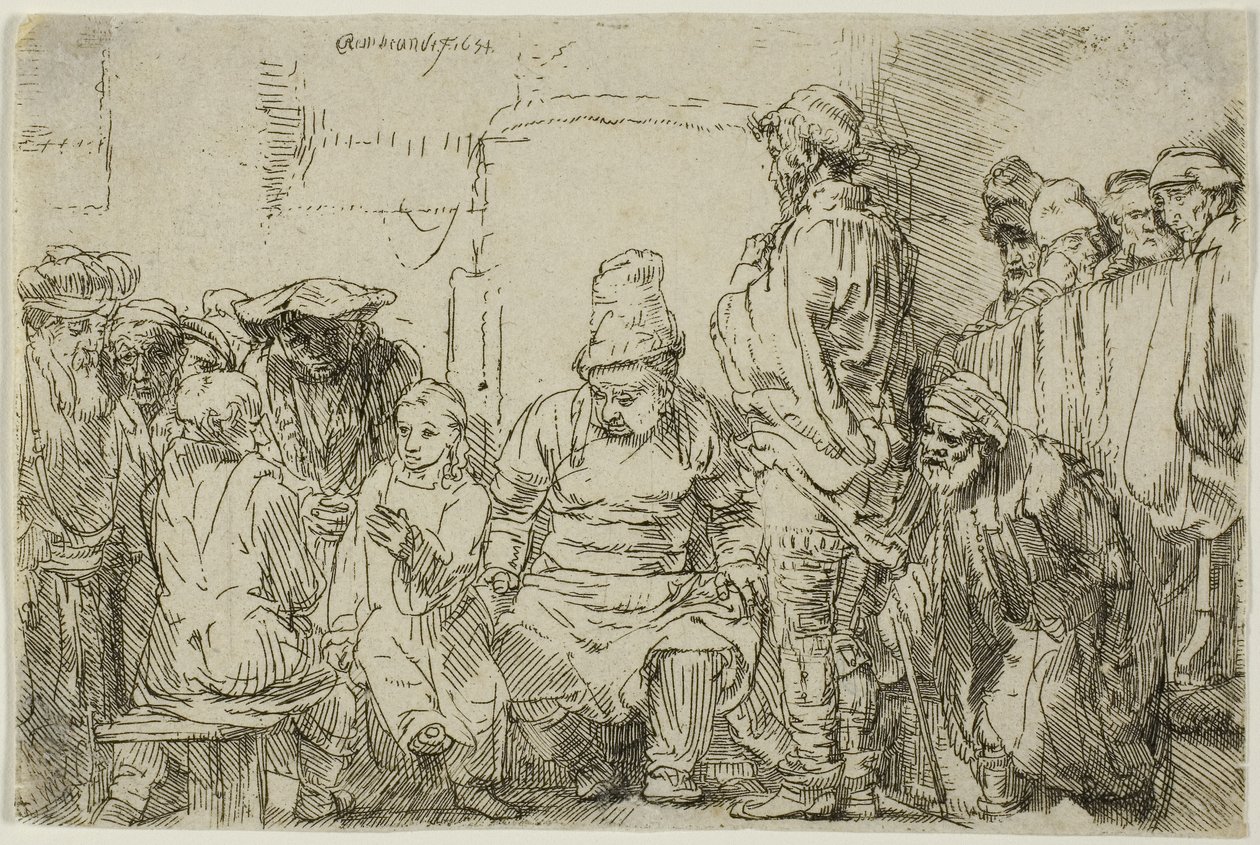 Cristo Seduto che Disputa con i Dottori da Rembrandt Harmensz. van Rijn