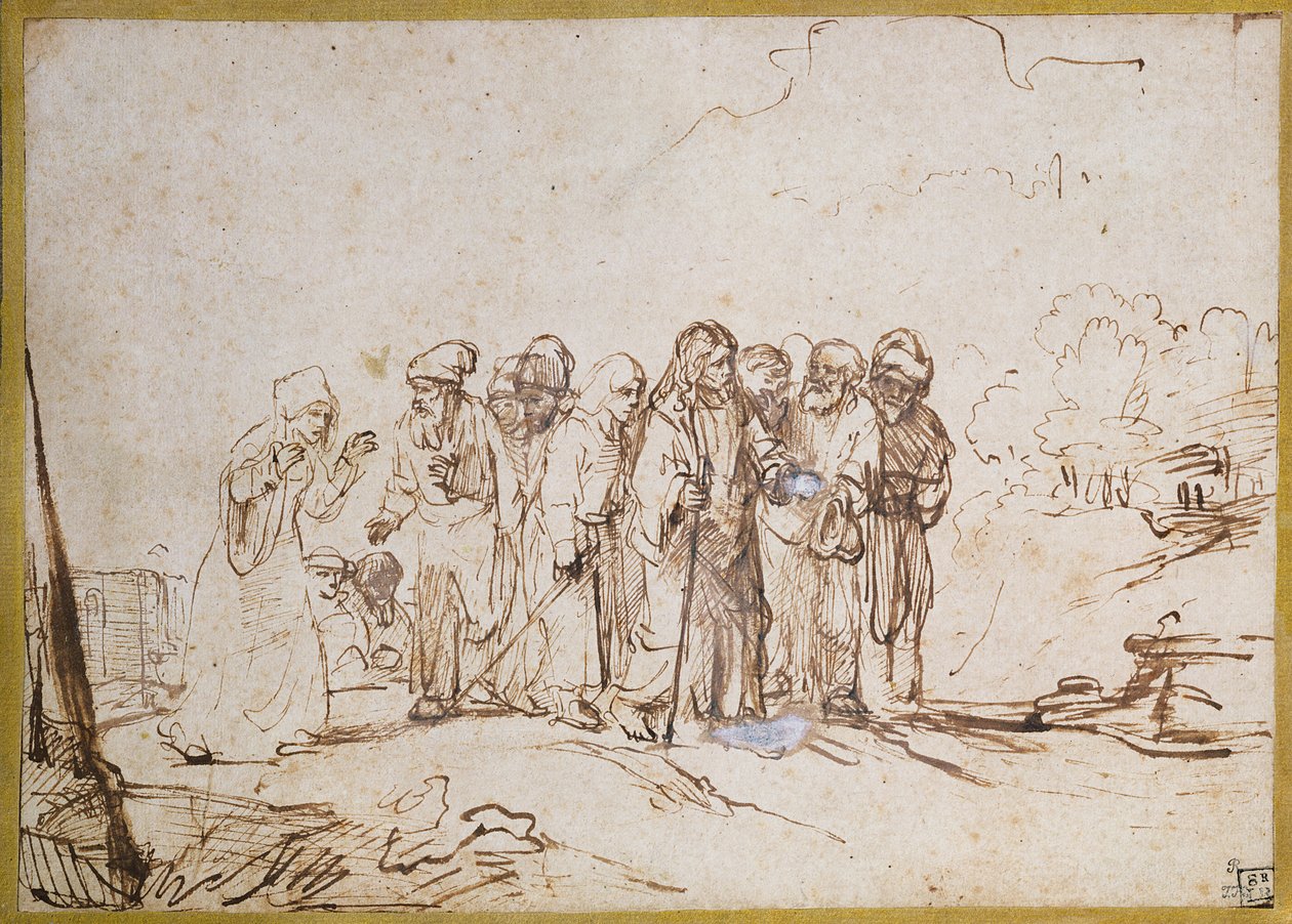 Cristo e la donna cananea da Rembrandt van Rijn