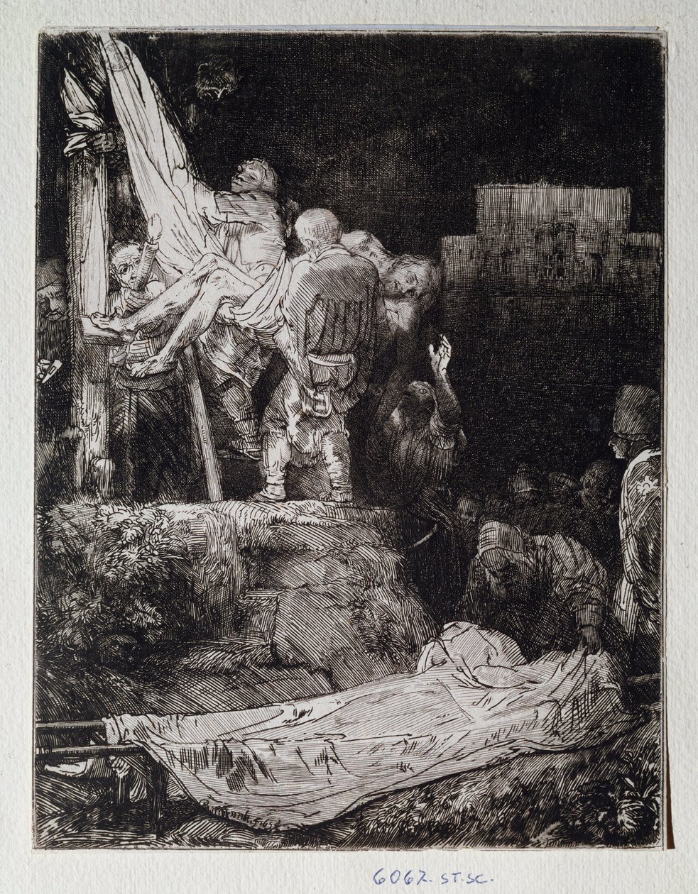 Deposizione disegno di Rembrandt Harmenszoon van Rijn da Rembrandt van Rijn