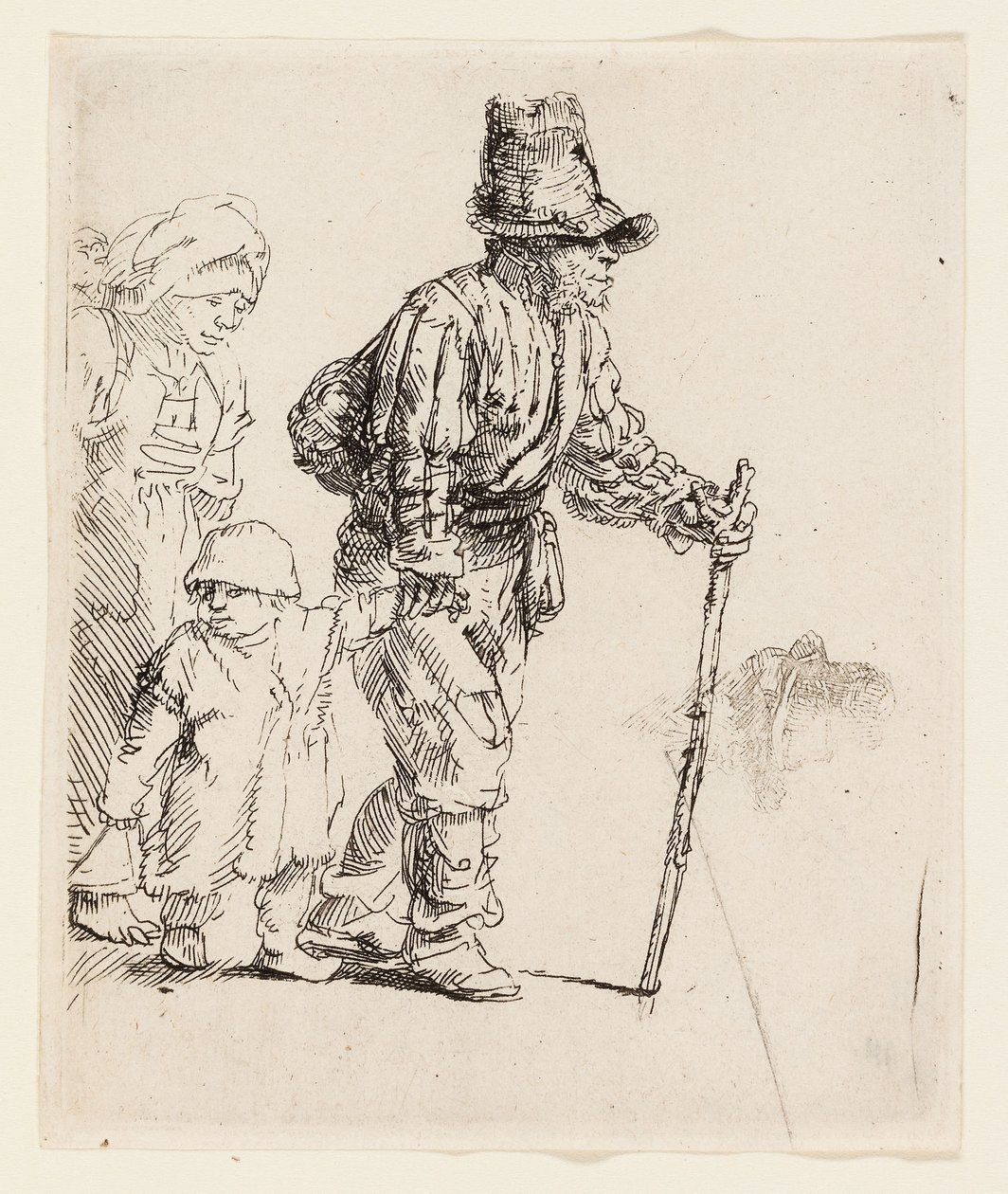 Famiglia di contadini in viaggio, c.1652 da Rembrandt Harmensz. van Rijn