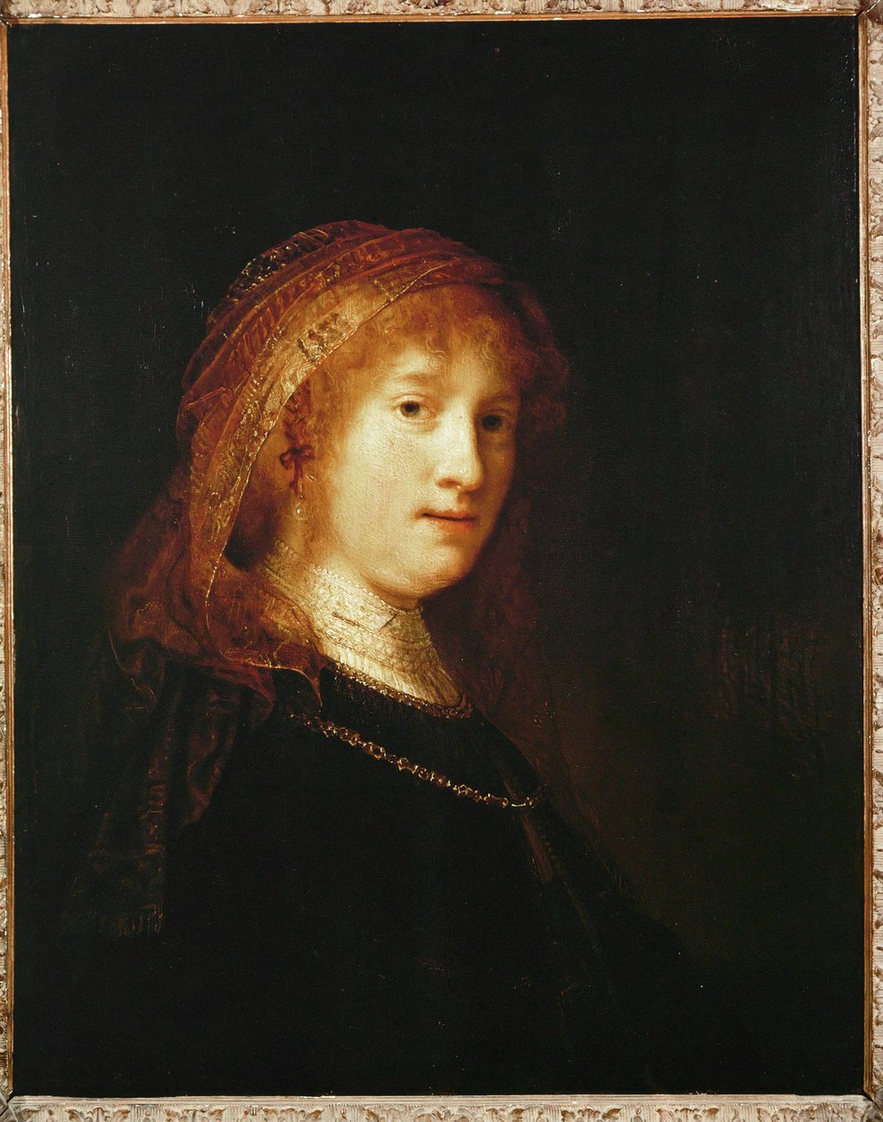 Saskia con il velo (dipinto su tela) da Rembrandt Harmensz. van Rijn