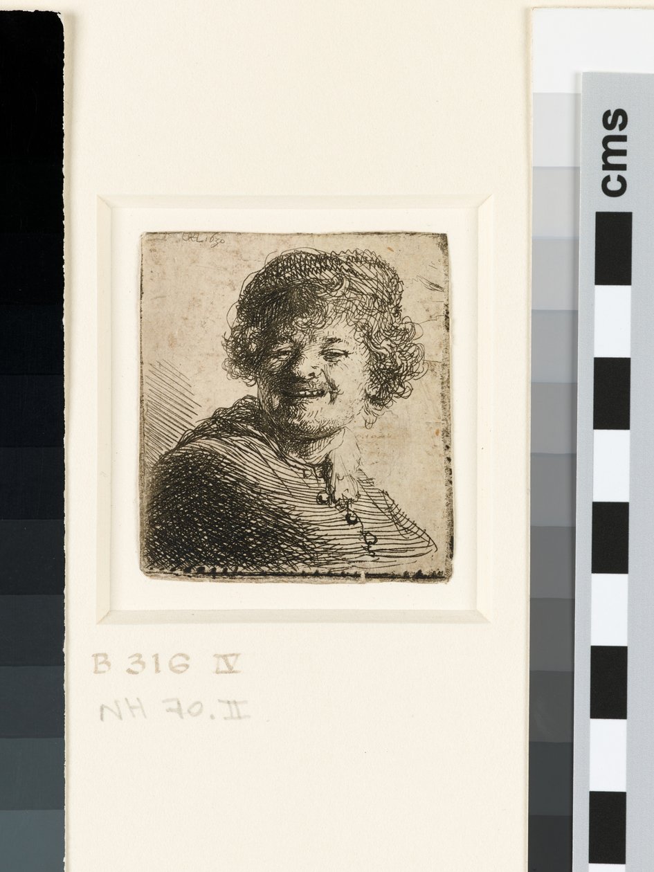 Autoritratto con un berretto: ridendo da Rembrandt van Rijn