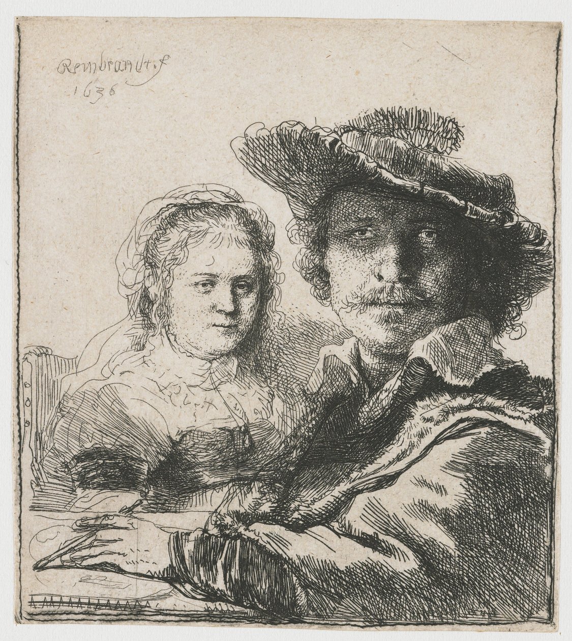 Autoritratto con Saskia da Rembrandt Harmensz. van Rijn