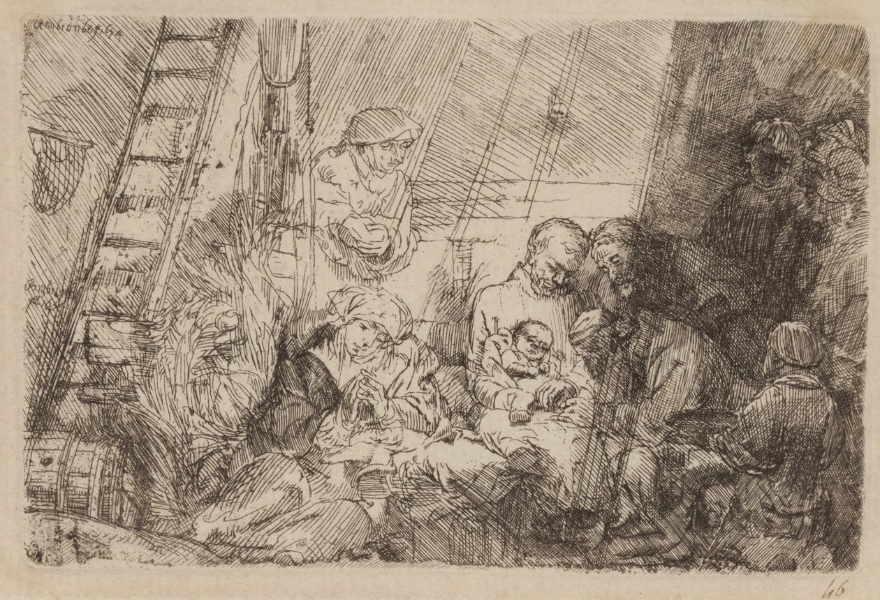 La circoncisione nella stalla da Rembrandt van Rijn