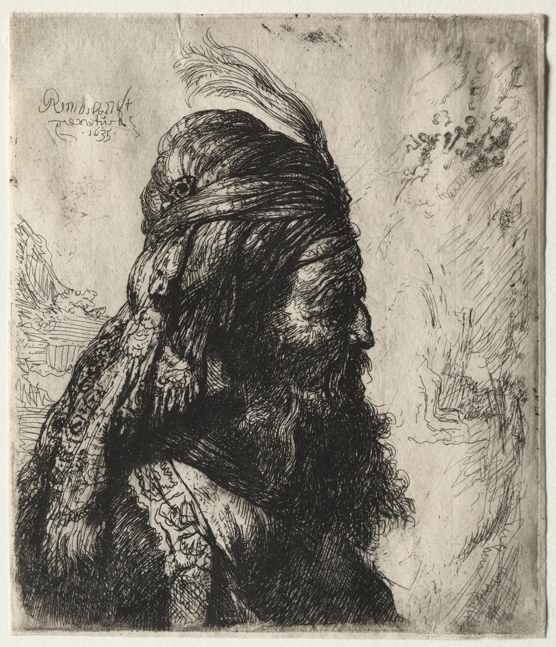 La terza testa orientale da Rembrandt Harmensz. van Rijn