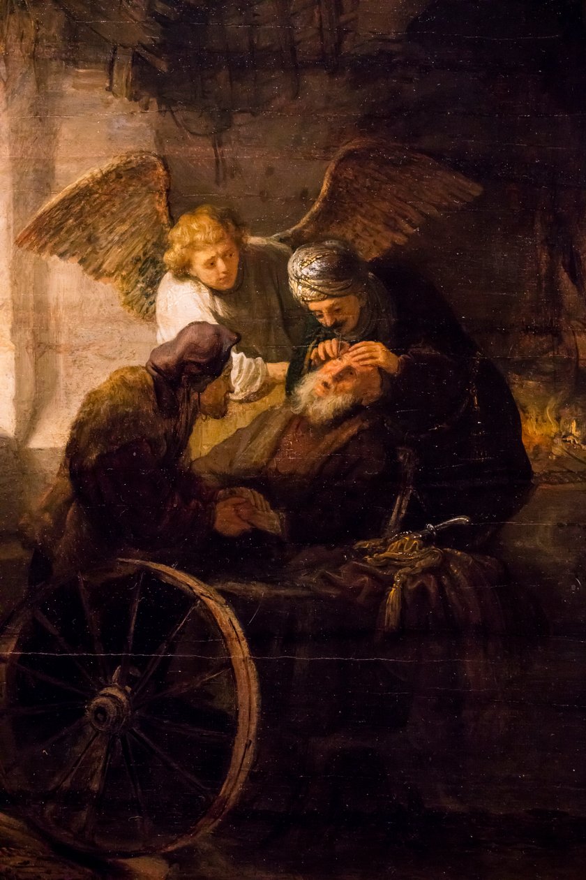 Tobias guarisce il padre cieco da Rembrandt Harmensz. van Rijn