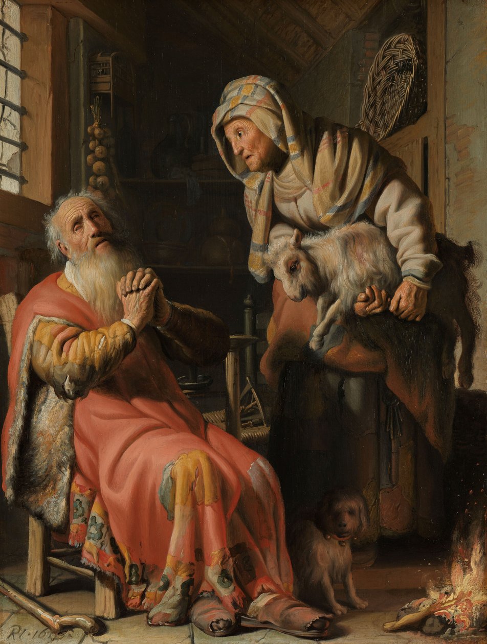Tobia e Anna con il capretto da Rembrandt van Rijn