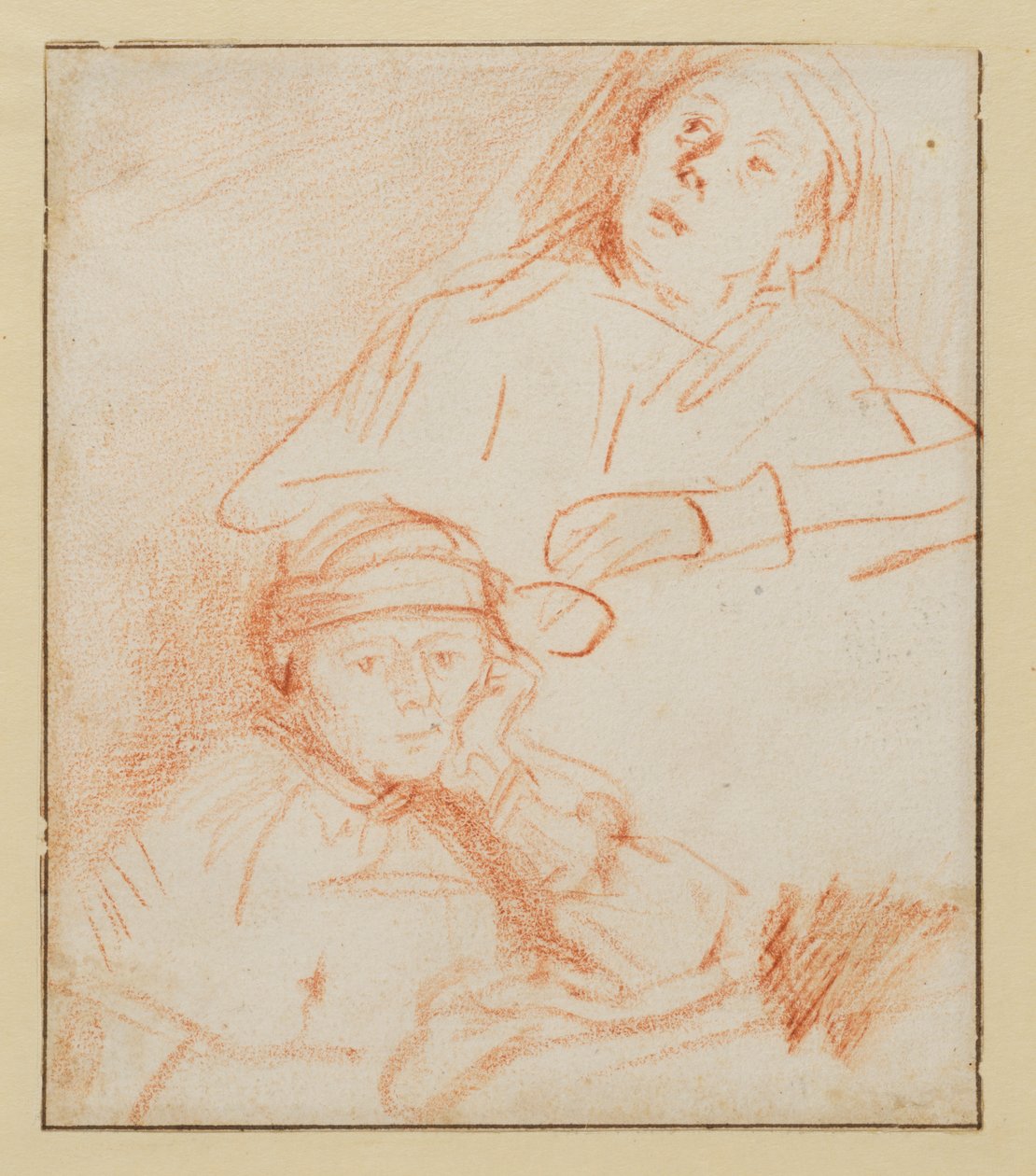 Due studi di Saskia, circa 1636 - 1637 da Rembrandt van Rijn