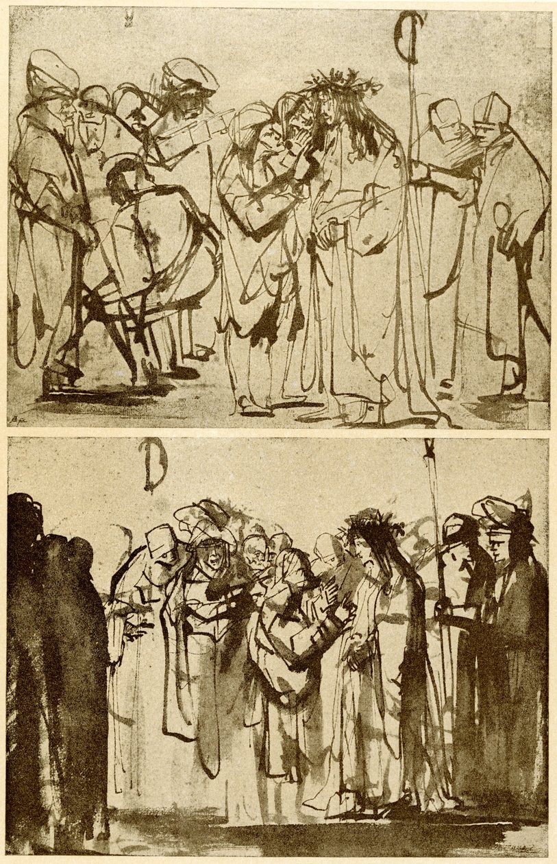 Derisione di Cristo da Rembrandt van Rijn