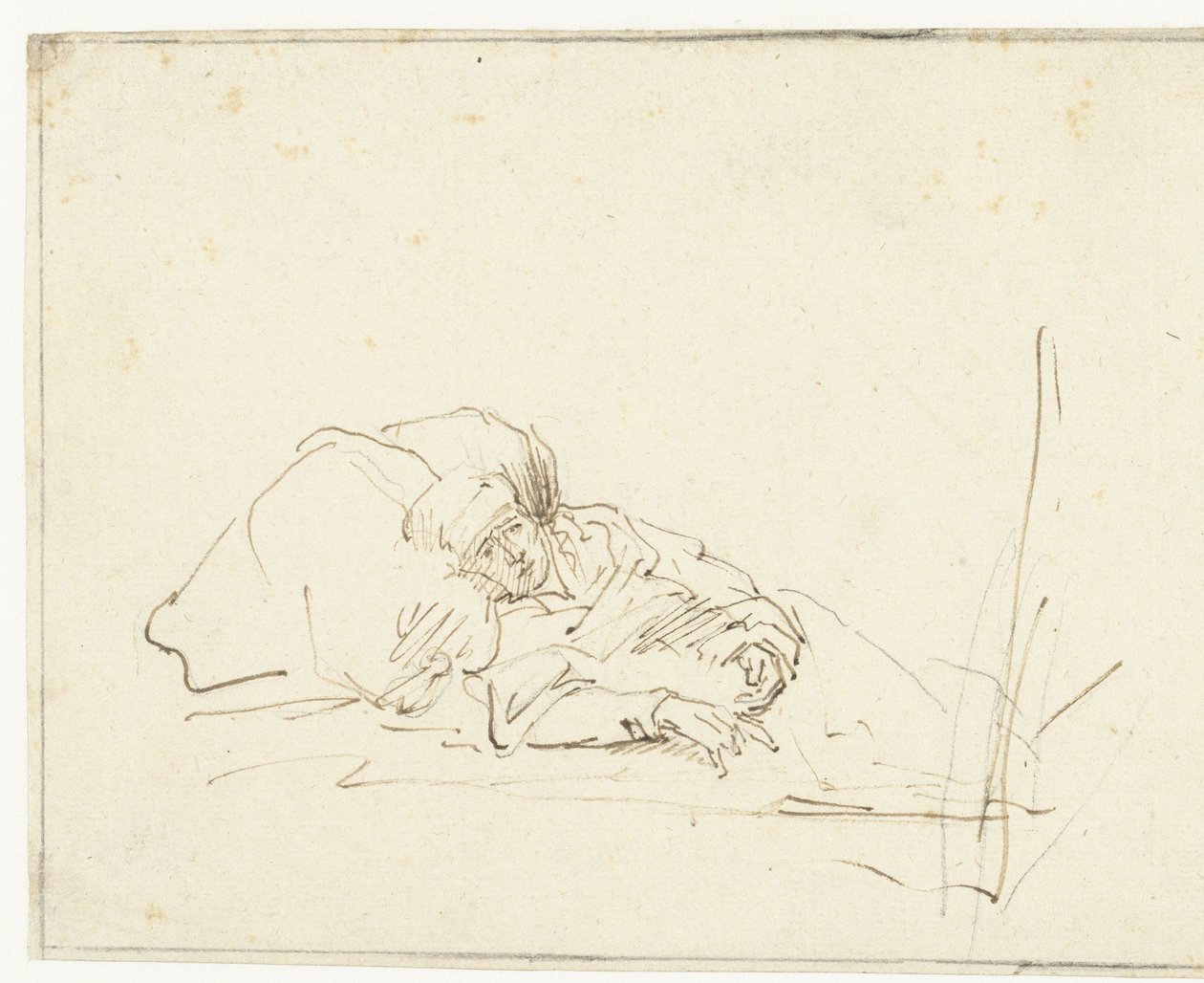 Saskia malata a letto da Rembrandt van Rijn (copy after)