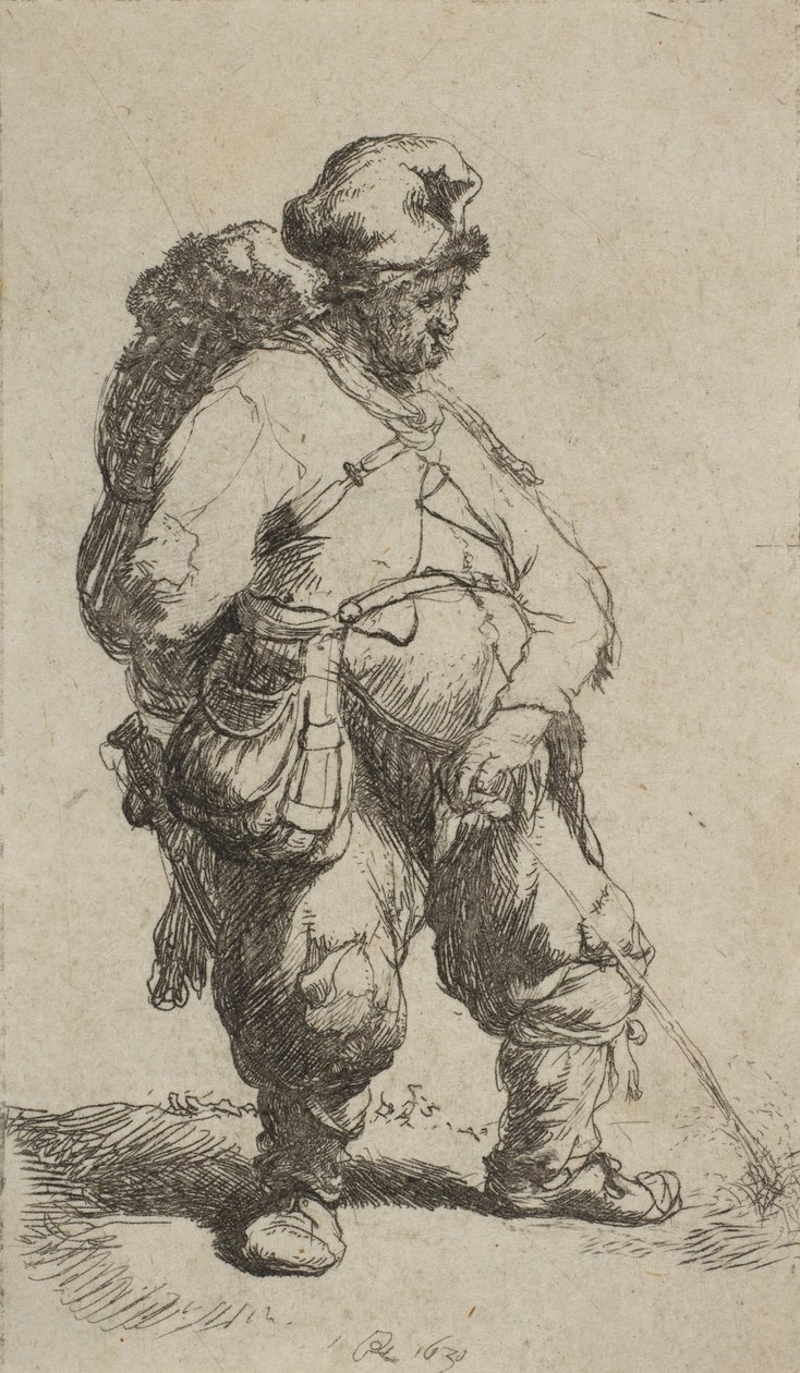 Un Uomo che Urina, 1630 da Rembrandt van Rijn