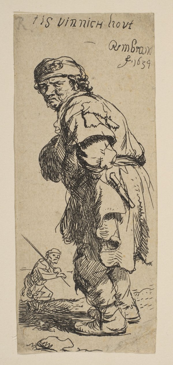 Un contadino che chiama: T is vinnich kout, 1634 da Rembrandt van Rijn