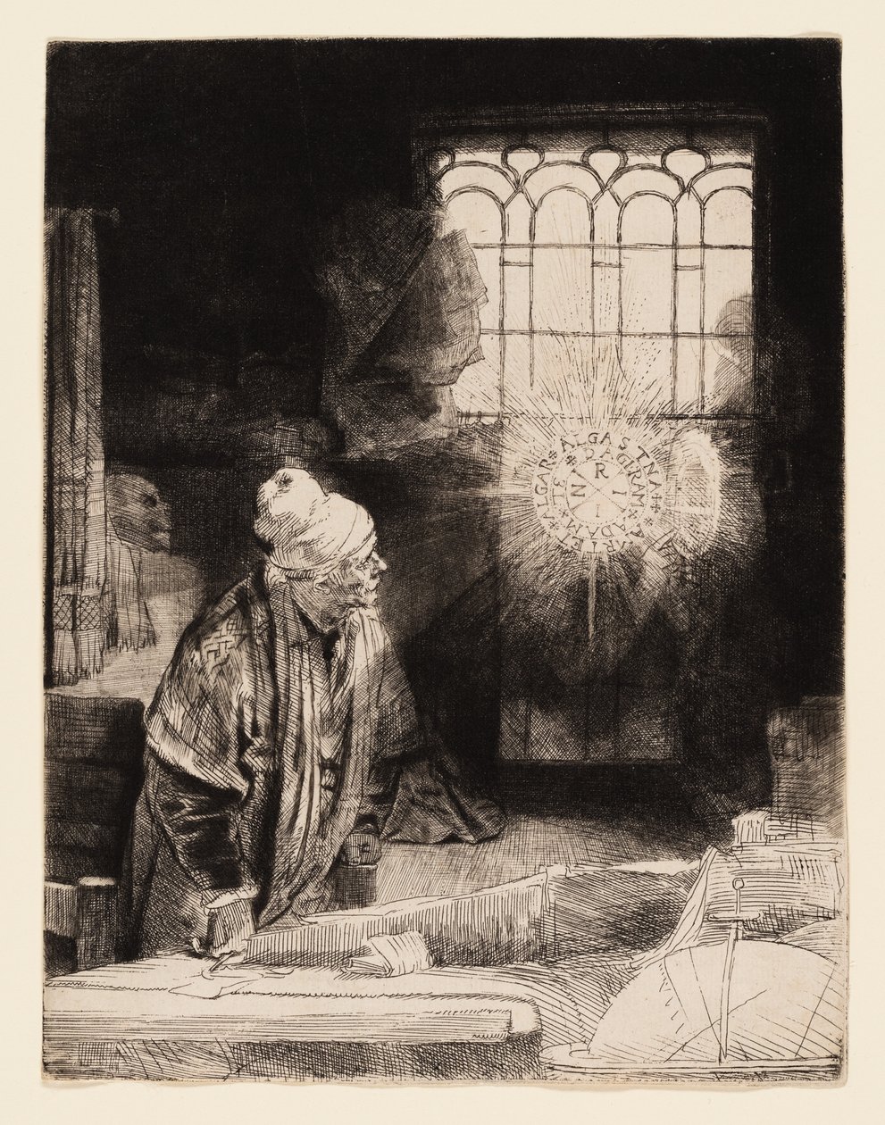 Uno studioso nel suo studio (Faust) da Rembrandt van Rijn