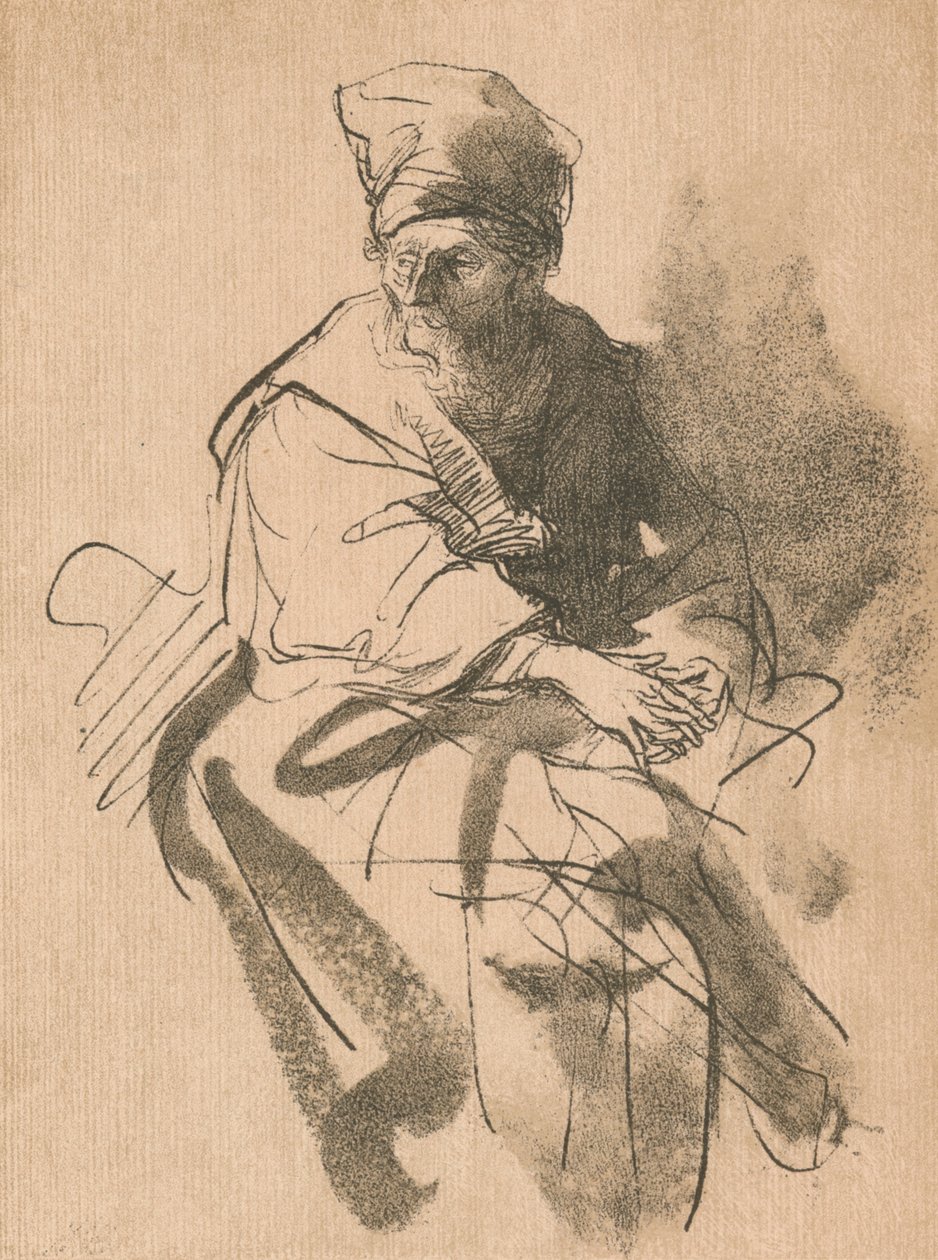 Uno studio, XVII secolo, 1906 da Rembrandt van Rijn