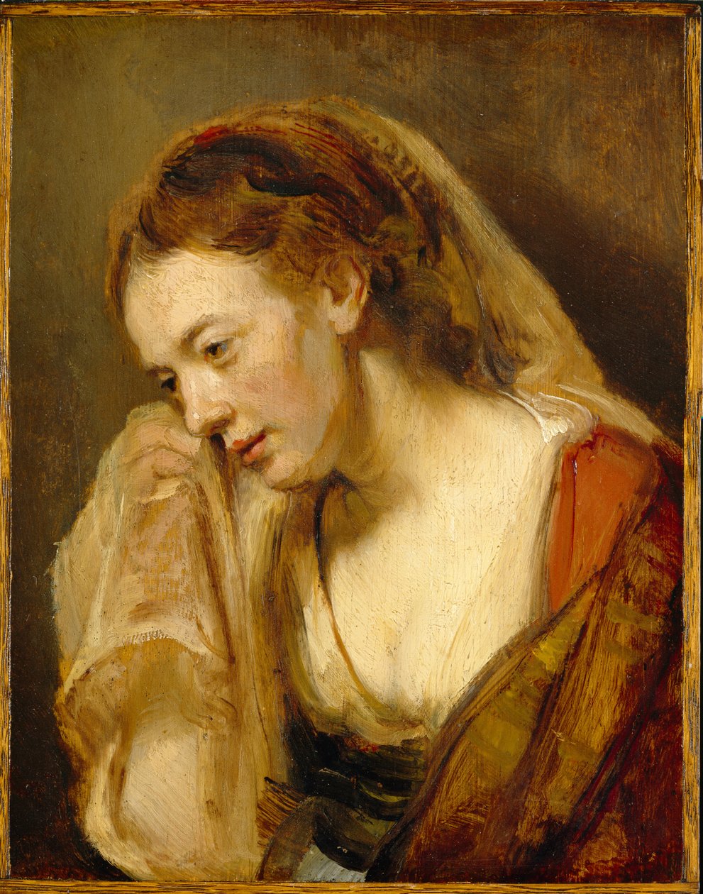 Una donna che piange, c.1647 da Rembrandt van Rijn