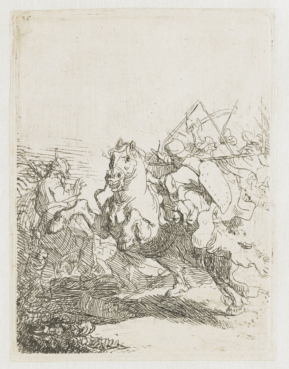 Uno scontro di cavalleria da Rembrandt van Rijn