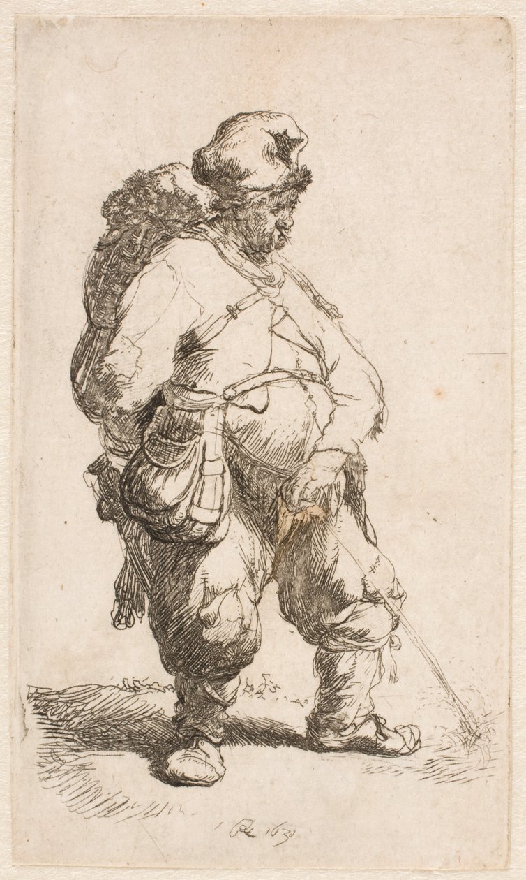 Un uomo che fa pipì da Rembrandt van Rijn
